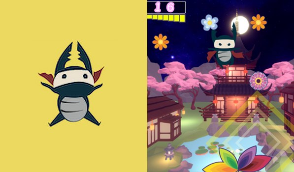 トランポリン - クワガタムシ忍者